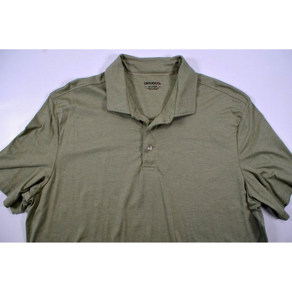 UNTUCKit  Green Polo Shirt Mens XXL‎ Van Der Hayden Short Sleeve - Picture 4 of 13